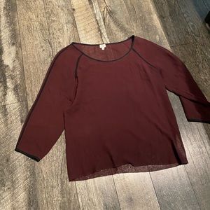 Burgundy blouse